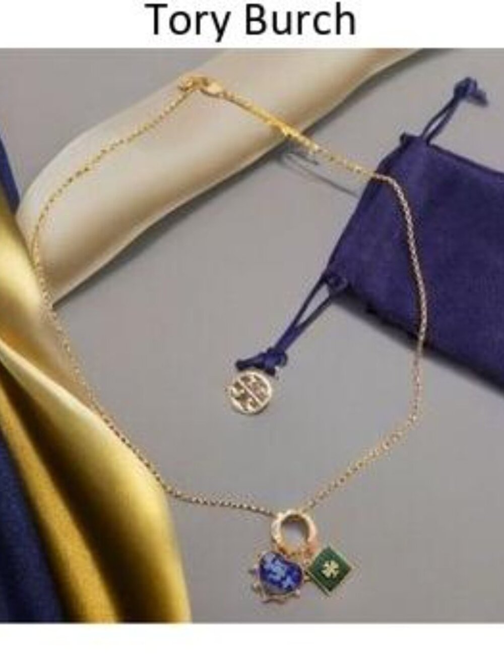 Tory Burch Semi-precious heart charms necklace - Picture 3 of 3